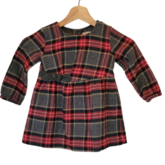 Zara Baby Girl Plaid Dress Size 2/3 - Picture 2 of 4